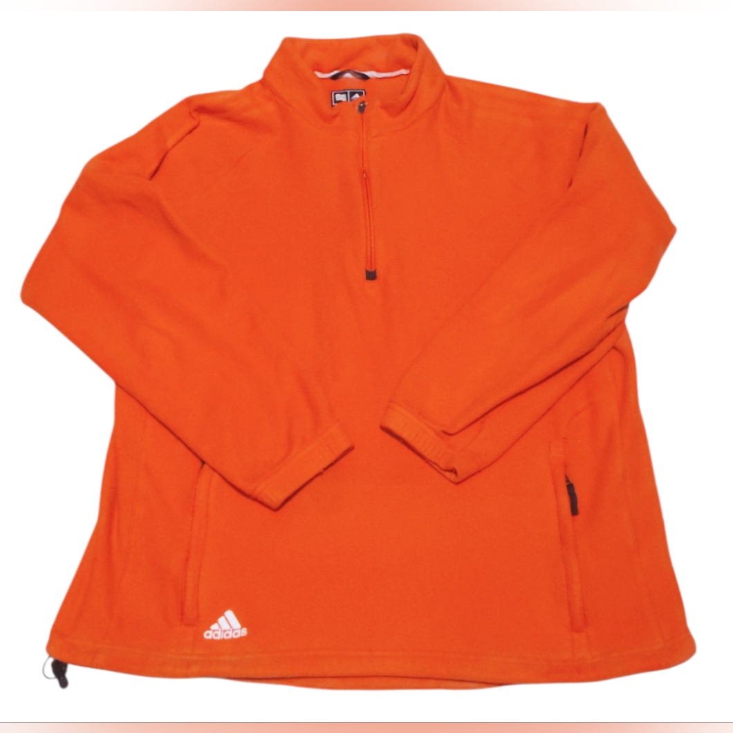 Adidas Climawarm Quarter Zip Pullover Fleece Women's Size Xl Orange 2008